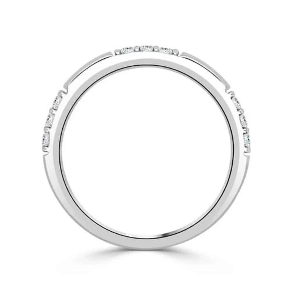 14k Diamond High Polish Wedding Band