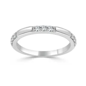 14k Diamond High Polish Wedding Band