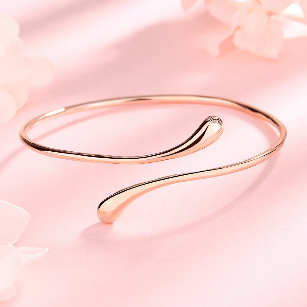 18K Water Drop Bangle Bracelet