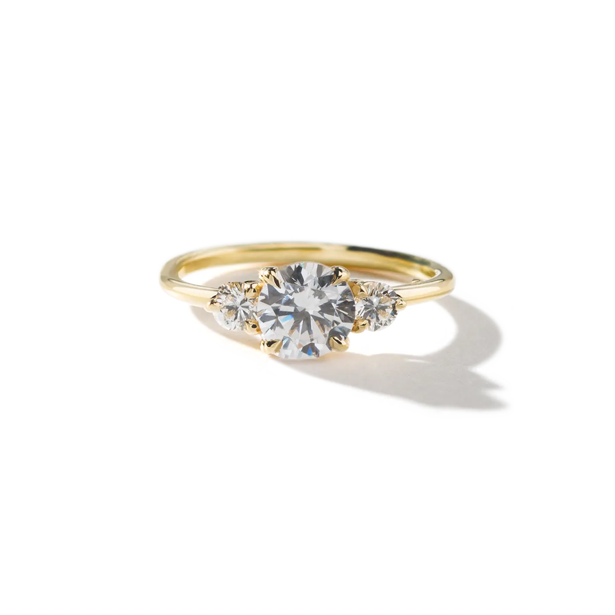 3-Stone Round Diamond Engagement Ring