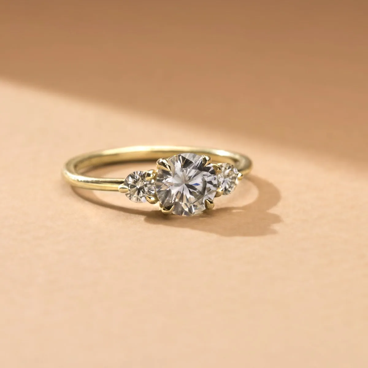 3-Stone Round Diamond Engagement Ring