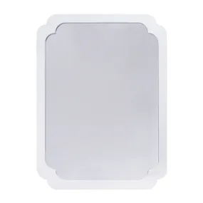 Amelia White Lacquer Pinched Corner Wall Mirror