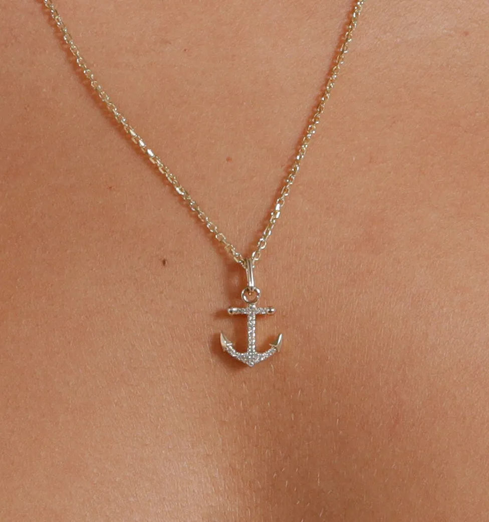 Anchor Diamond Necklace