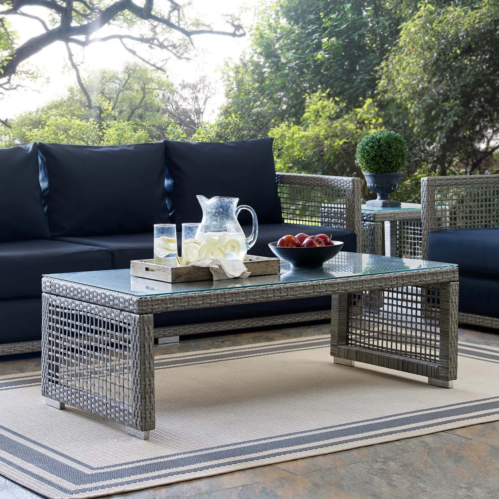 Aura Rattan Outdoor Patio Coffee Table by Modway