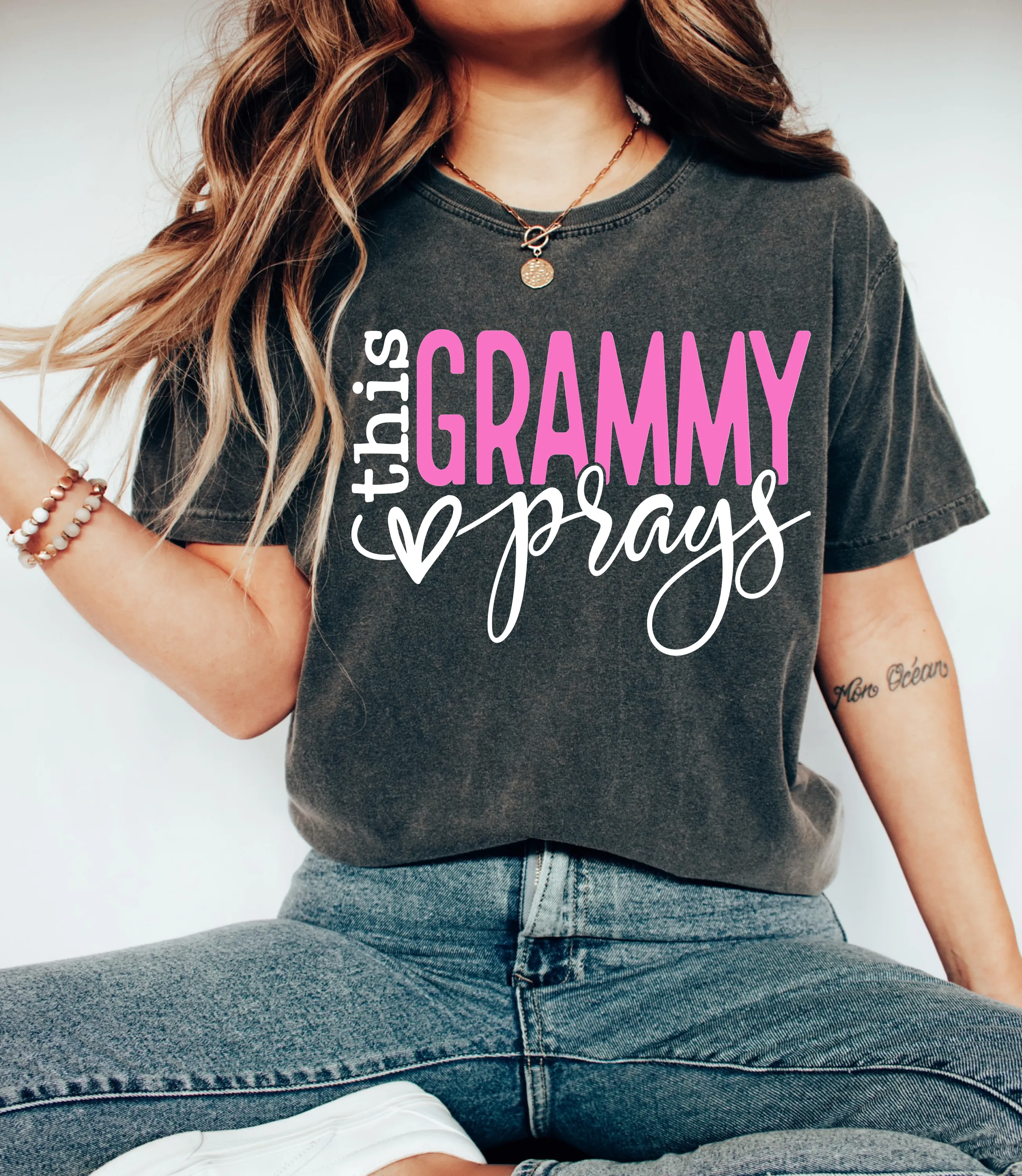 Bella Canvas or Comfort Colors This Grammy Prays Tee/ Religious Shirt