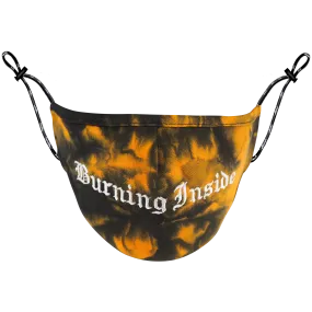 BURNING INSIDE MASK ORANGE/BLACK TIE DYE