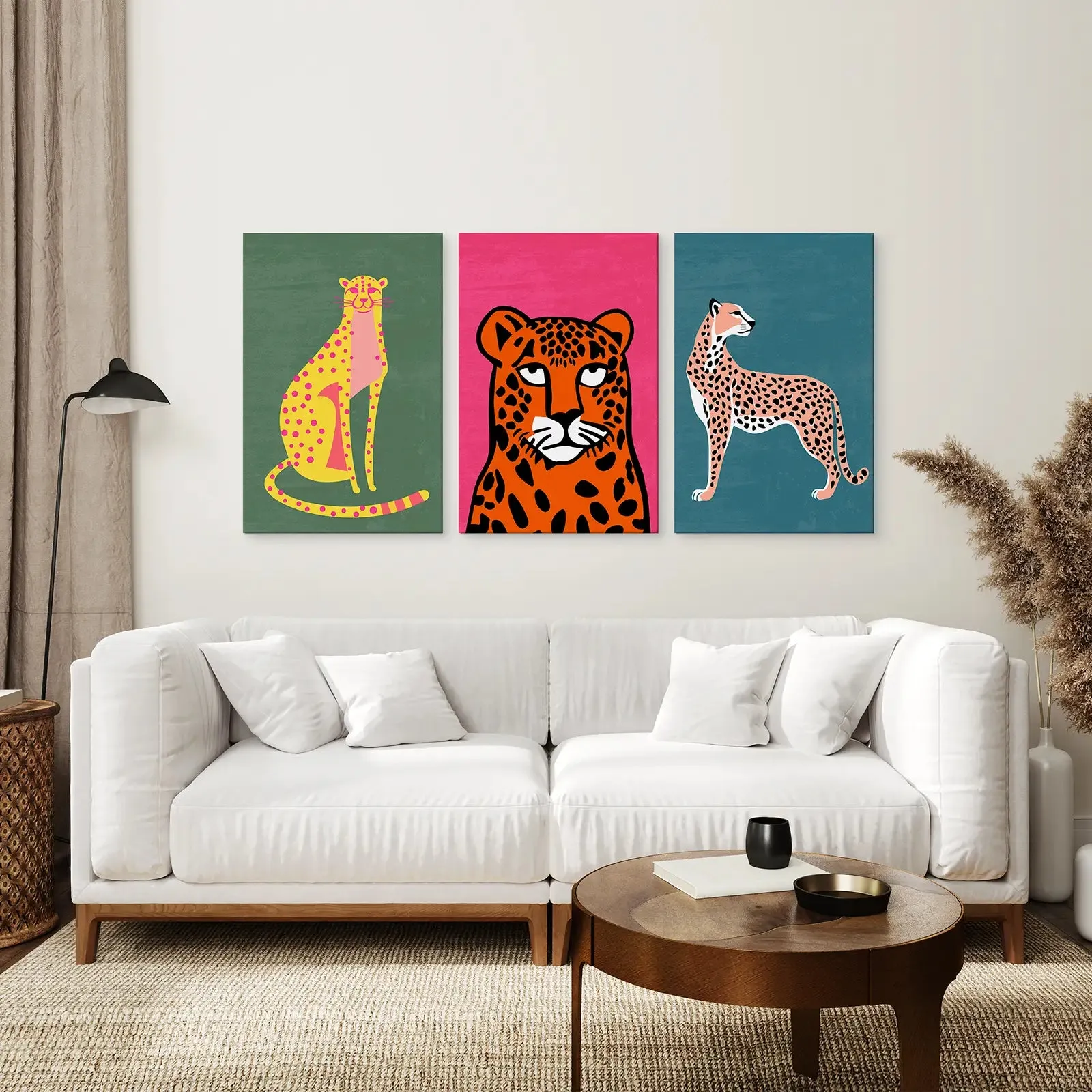 Cheetah Cat Prints Colorful Wall Art Decor