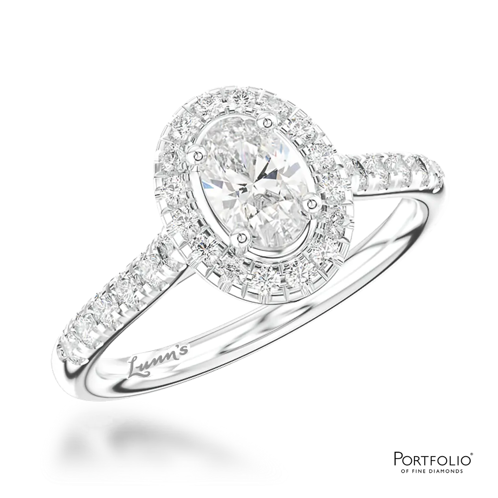 Cluster 0.50ct G SI1 Diamond Platinum Ring