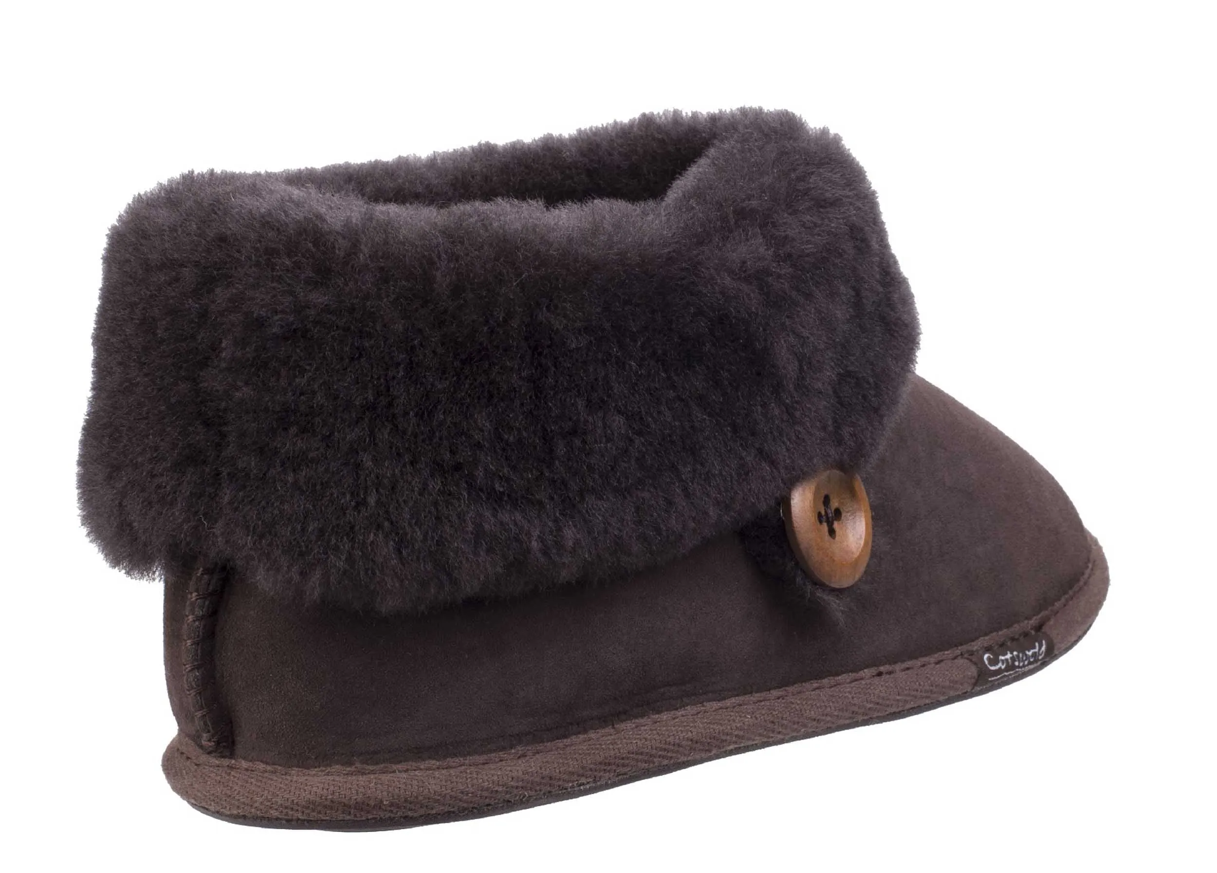 Cotswold Wotton Womens Sheepskin Slipper Bootie