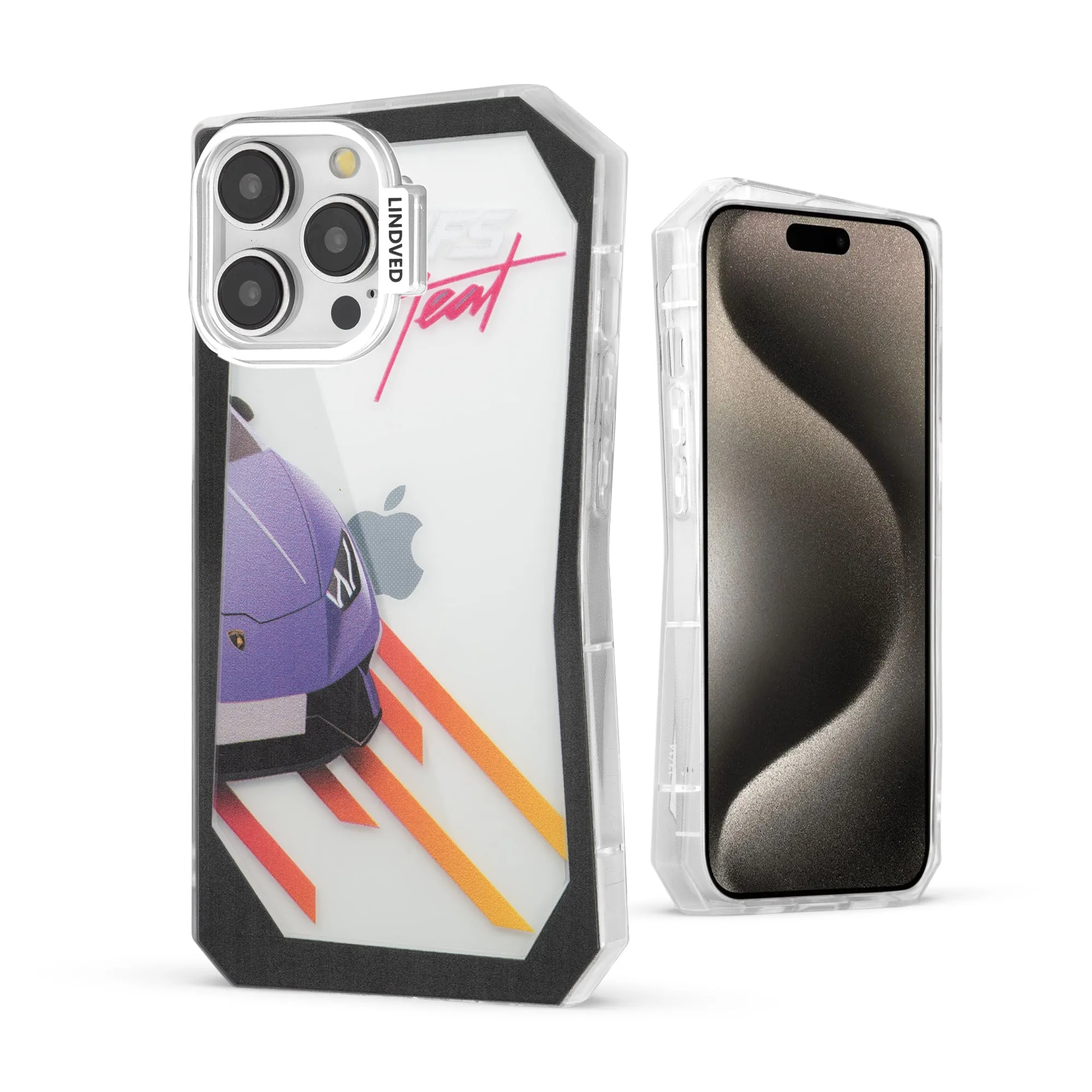 Creative Art Printed With Camera Protector Back Cover for Apple iPhone 15 Pro Max