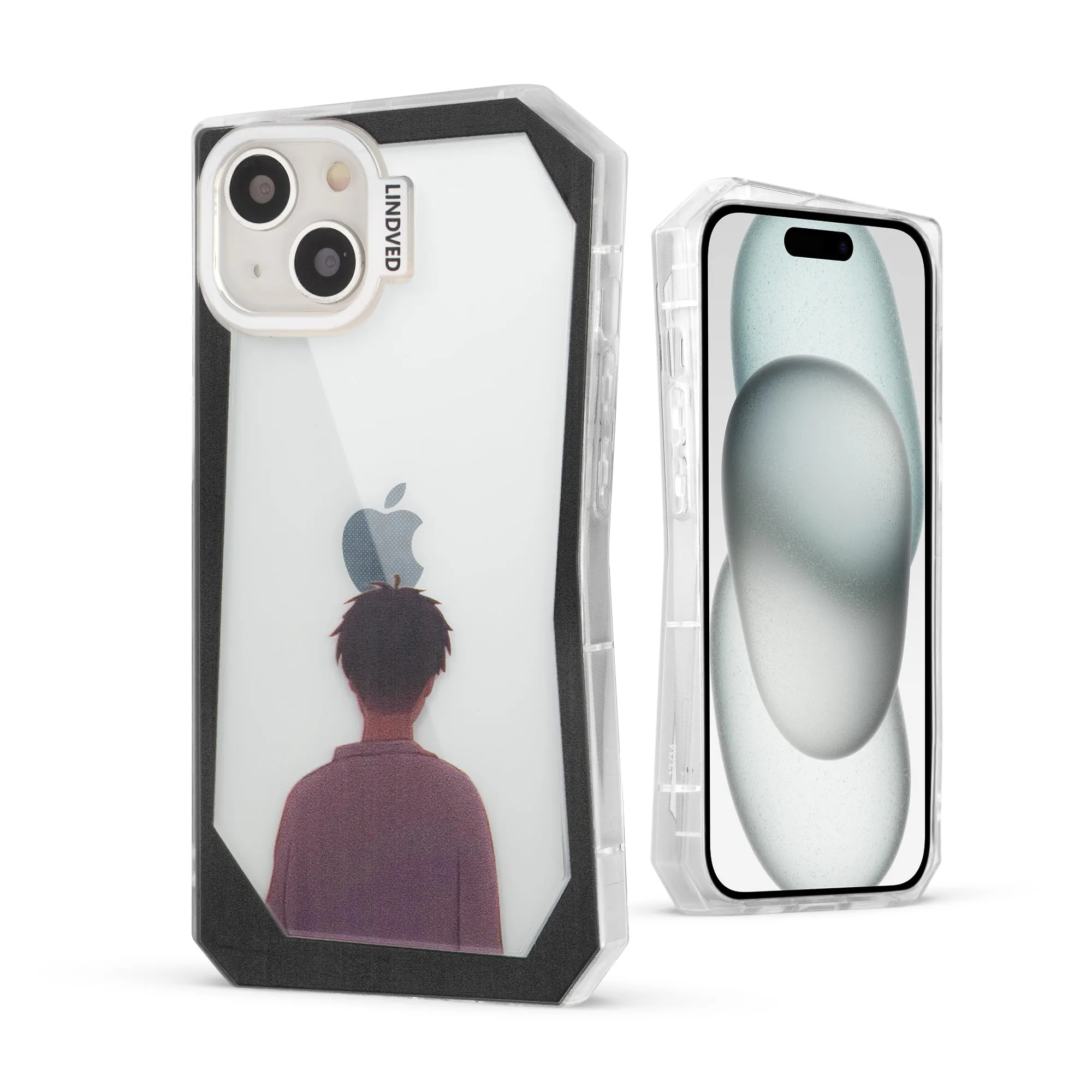 Creative Art Printed With Camera Protector Back Cover for Apple iPhone 15