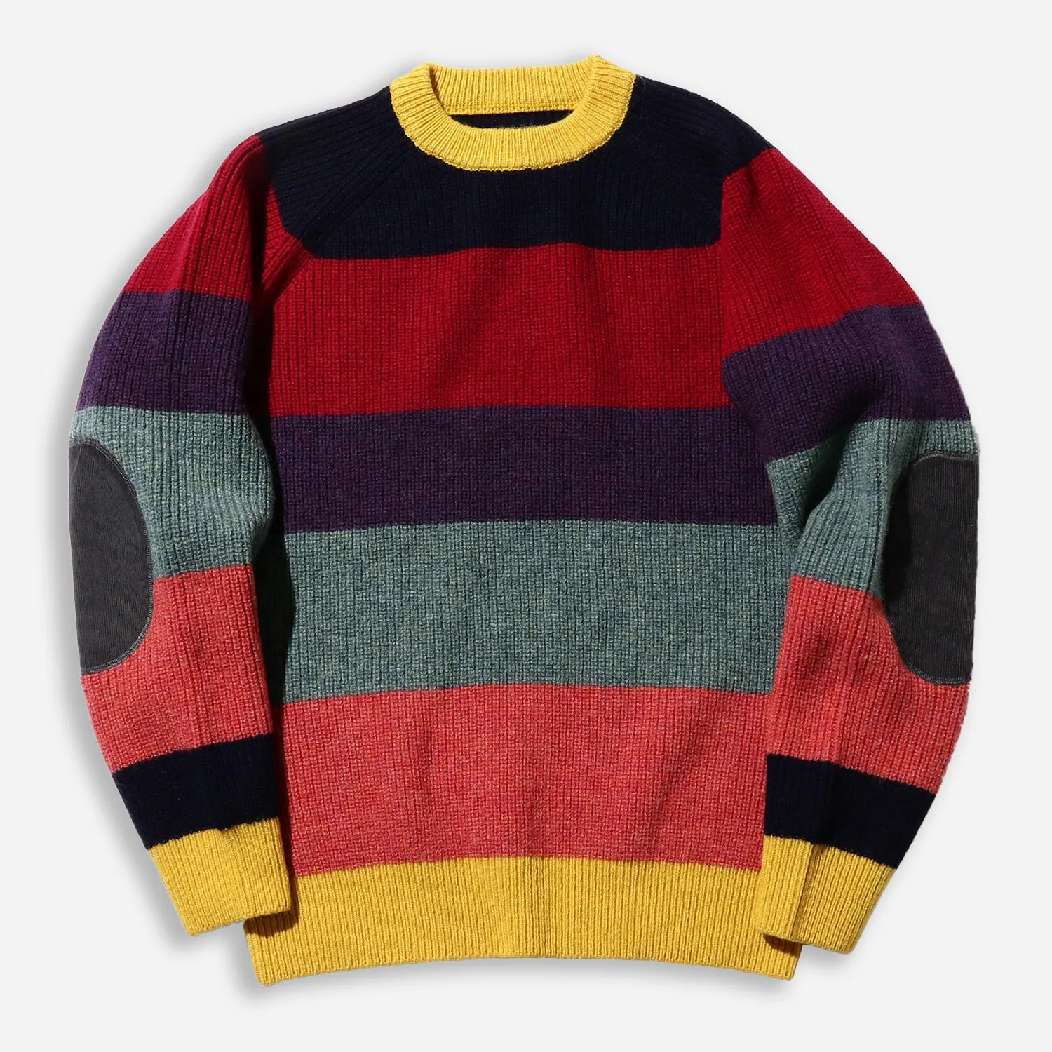 CREW NECK STRIPE SWEATER - MULTI