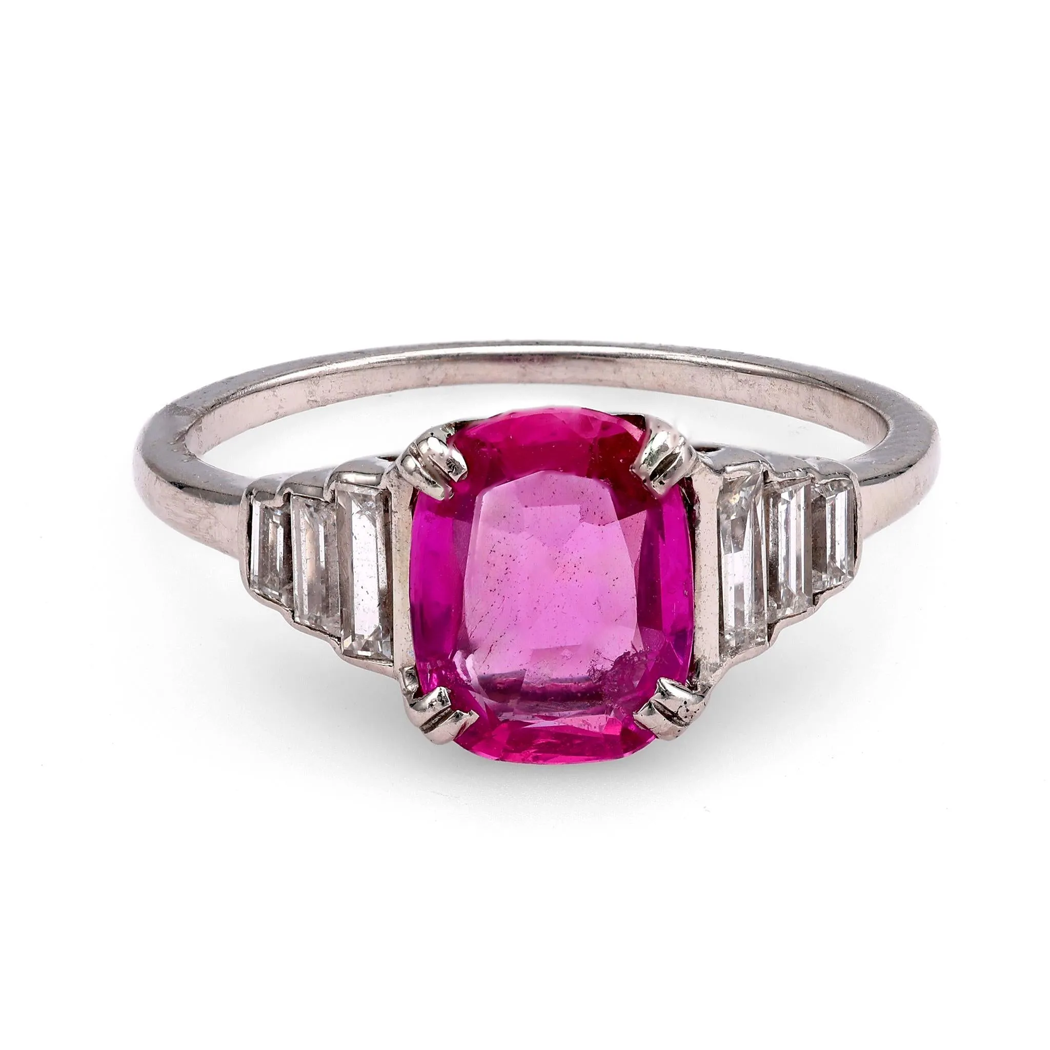 Diamond and Pink Sapphire Ring