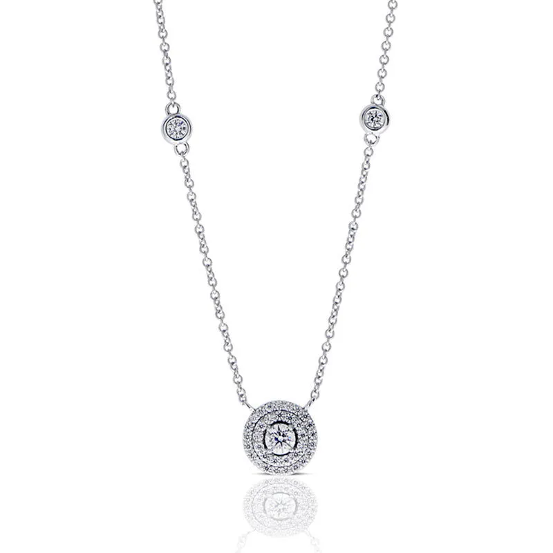 Diamond Double Halo Necklace