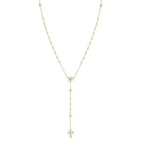 Diamond Rosary Necklace