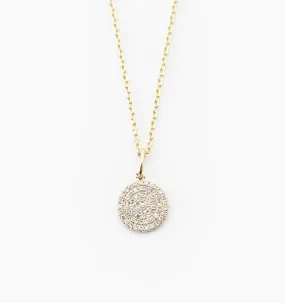 Disk Diamond Necklace