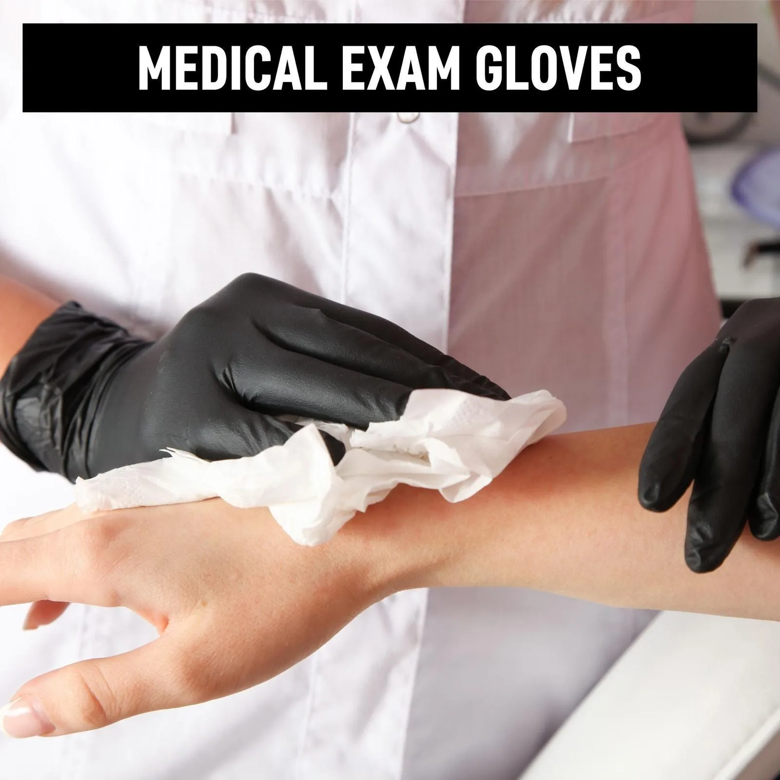 DRE Health Black Nitrile Gloves - Powder Free