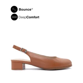 Drixie Backstrap Women's Shoes - Tan Leather