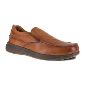 Florsheim Men’s Cognac Slip-On Oxford Steel Toe Boat Shoe FS2325