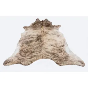 Light Brindle - Beige Coloured Large Premium Cowhide Rug