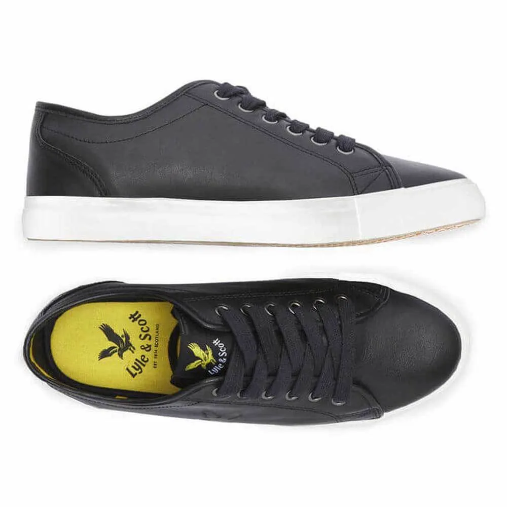 Lyle and Scott Teviot Leather Trainers - Black