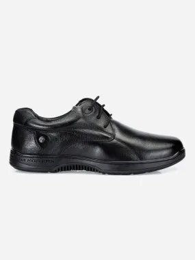 Men's Black Round Toe Lace Up Semi Formal (ID2167)