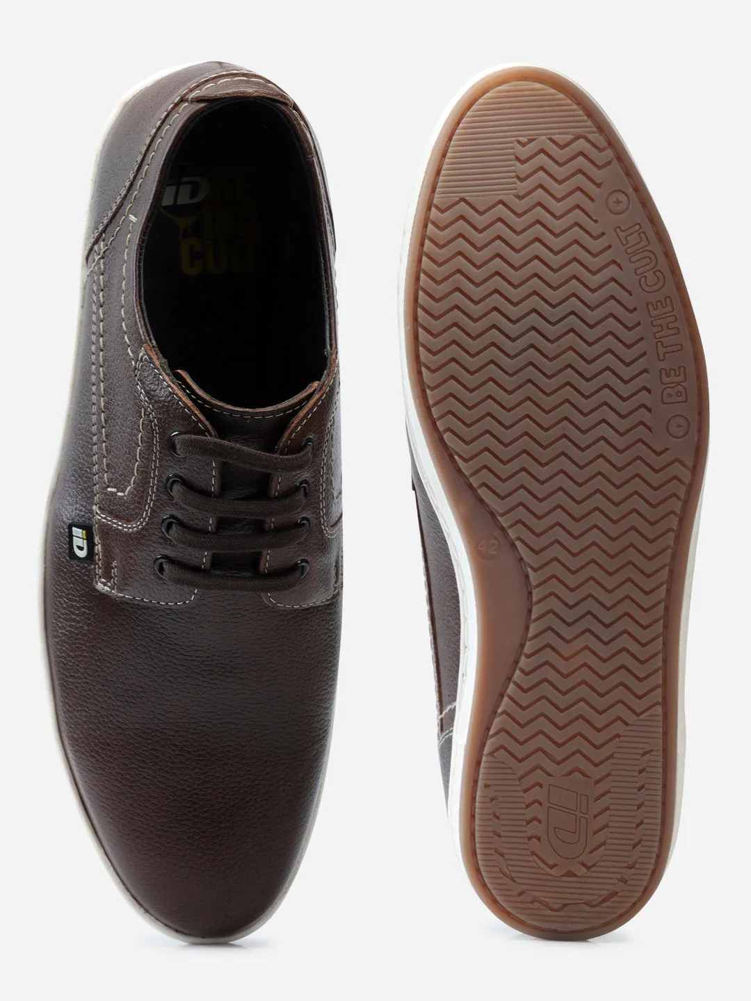 Men's Tan Lace Up Smart Casual (ID3038)