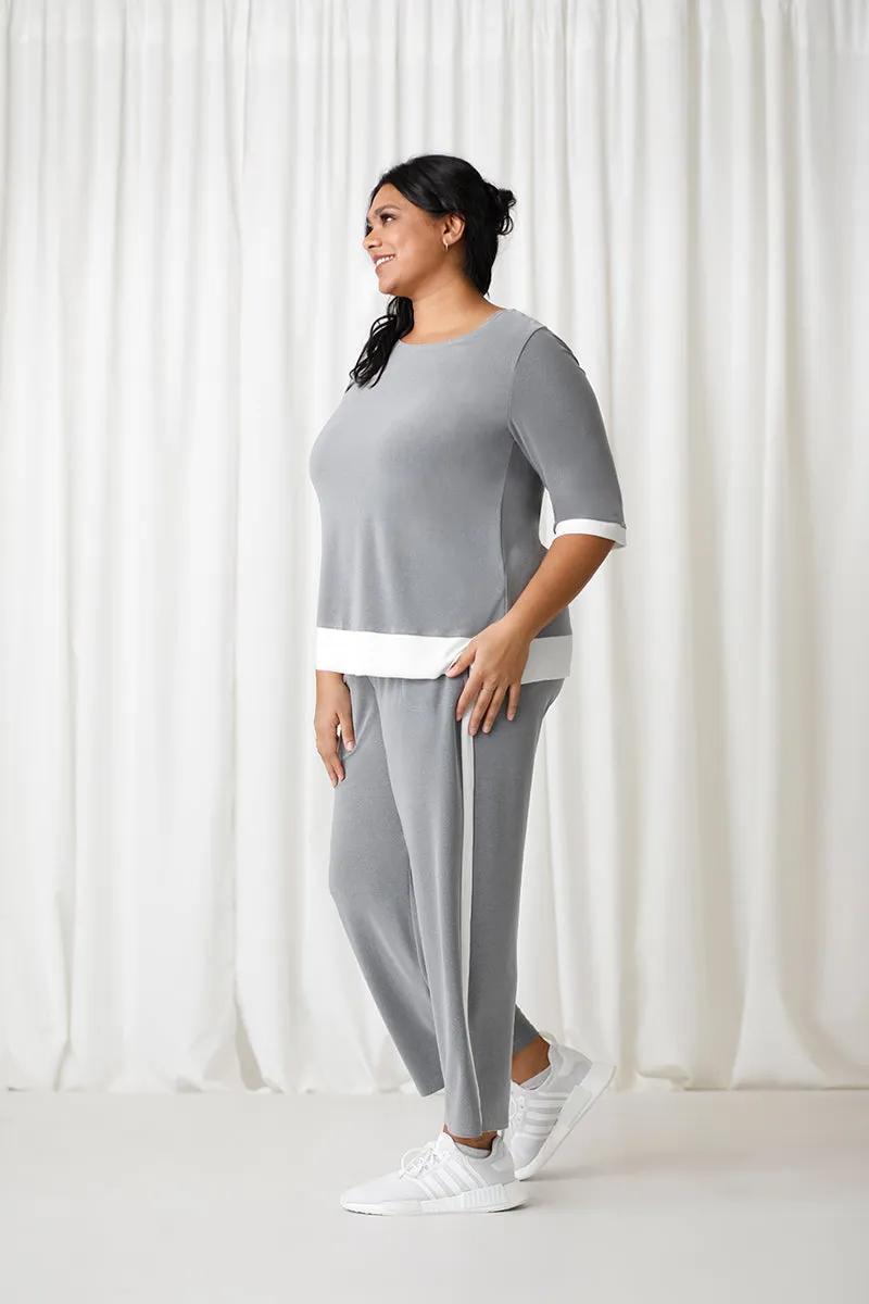 Motion Trim Top Plus | Melange Silver/Wht