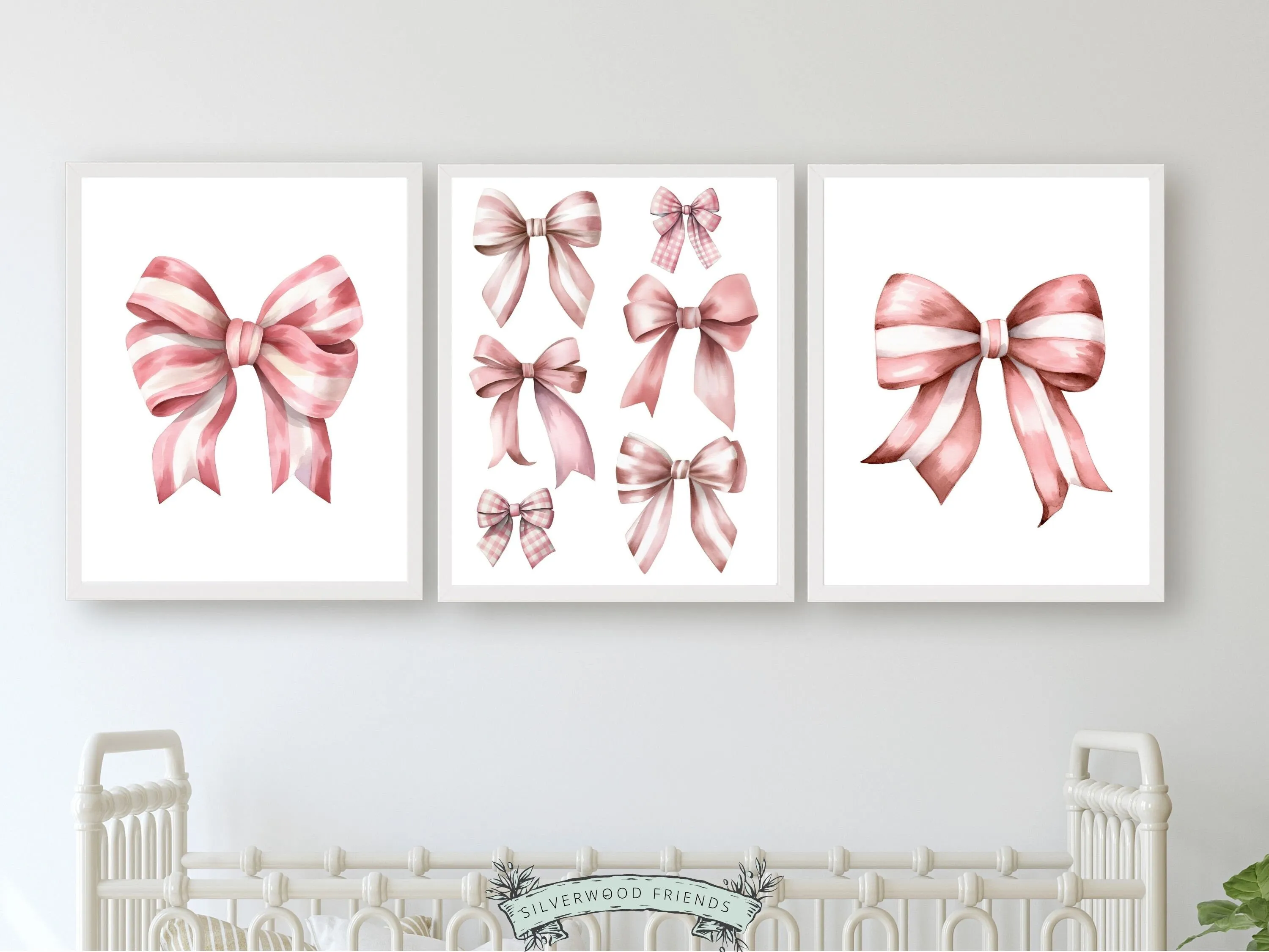 Pink Bow Print - Set 1