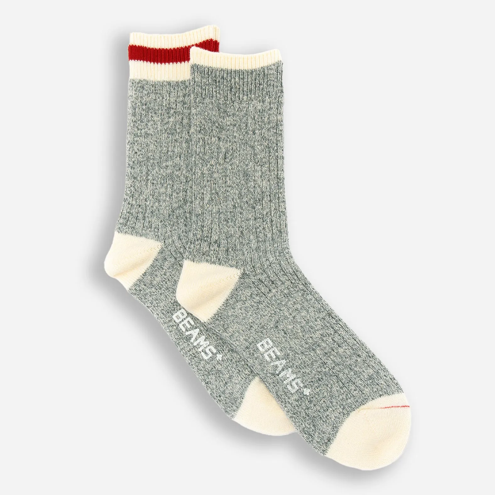 RAG SOCK - GREY/RED