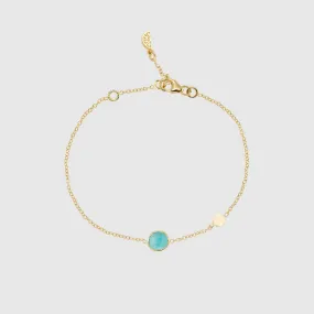 Salina Amazonite and Gold Disc Bracelet