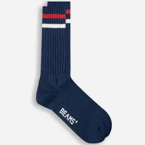 SCHOOLBOY SOCK - NAVY/RED