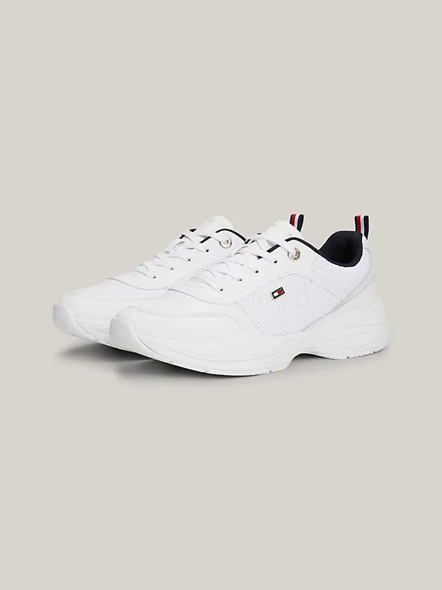 TOMMY HILFIGER Chunky Leather Trainer White